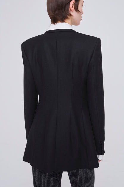 WOOL FLANNEL DOUBLE BREASTED JACKET - FETICO