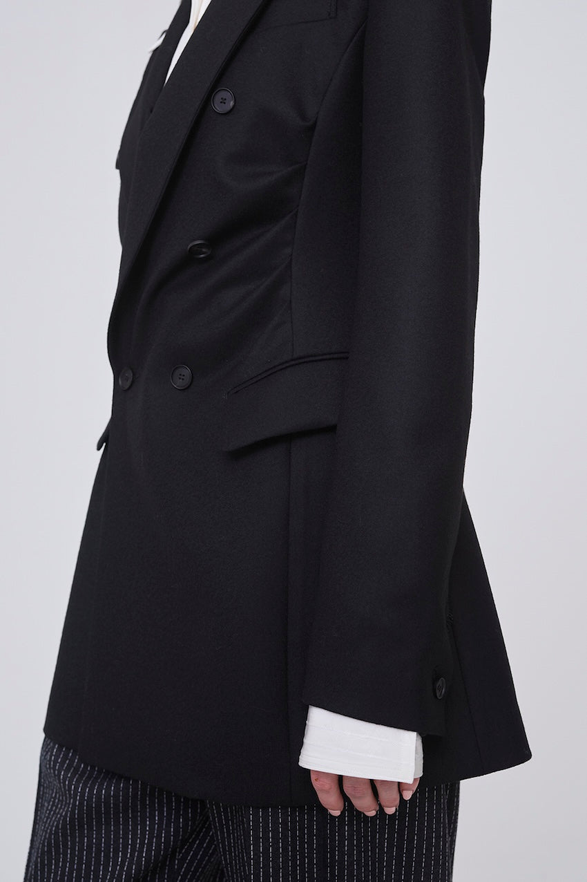 WOOL FLANNEL DOUBLE BREASTED JACKET - FETICO