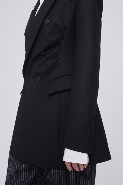 WOOL FLANNEL DOUBLE BREASTED JACKET - FETICO