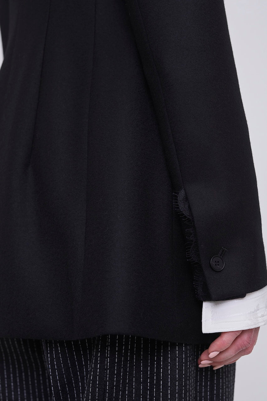 WOOL FLANNEL DOUBLE BREASTED JACKET - FETICO