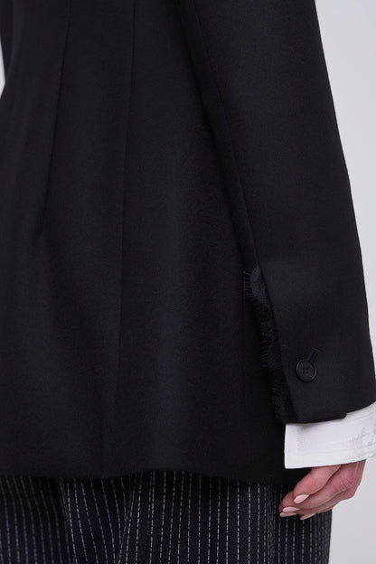 WOOL FLANNEL DOUBLE BREASTED JACKET - FETICO