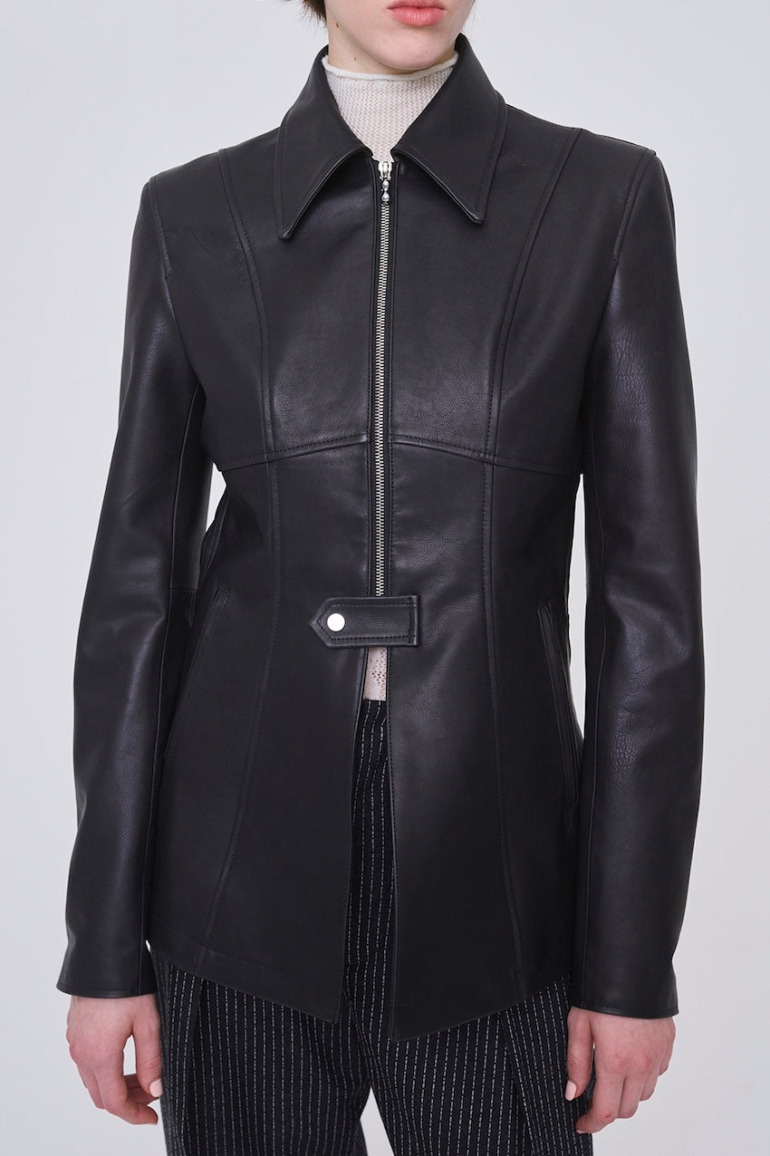 LEATHER ZIP JACKET - FETICO
