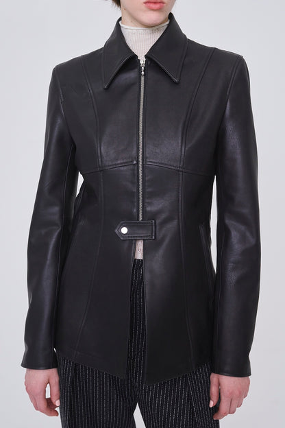LEATHER ZIP JACKET - FETICO