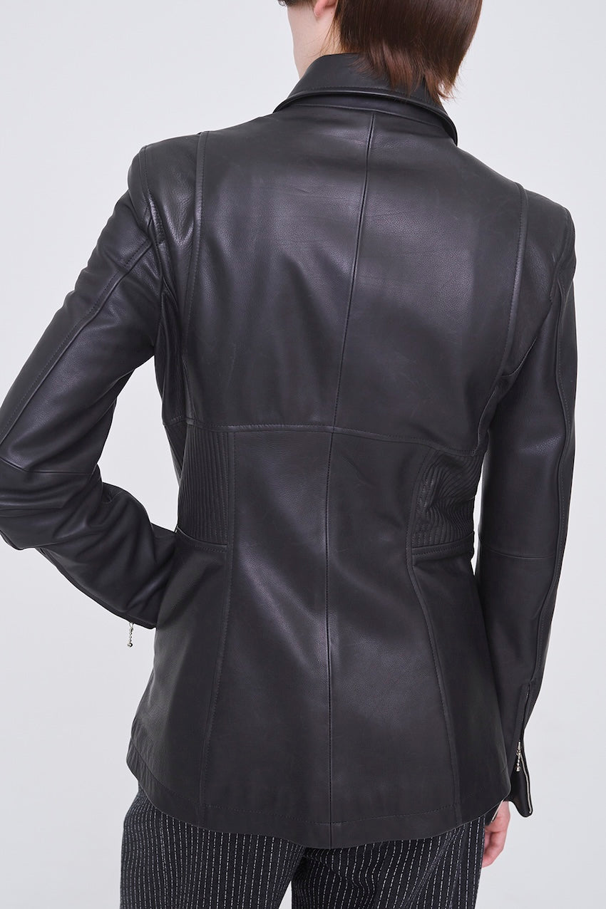 LEATHER ZIP JACKET - FETICO