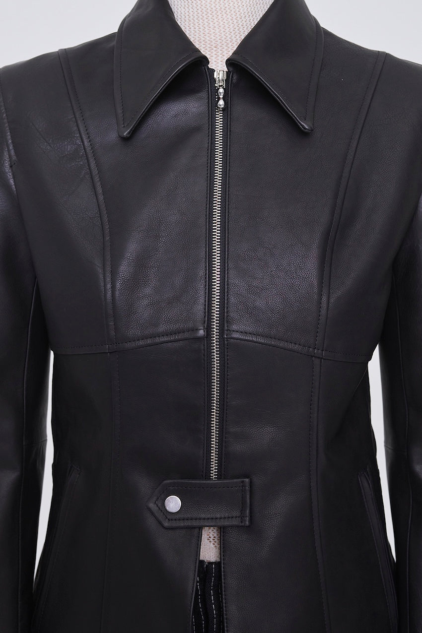 LEATHER ZIP JACKET - FETICO