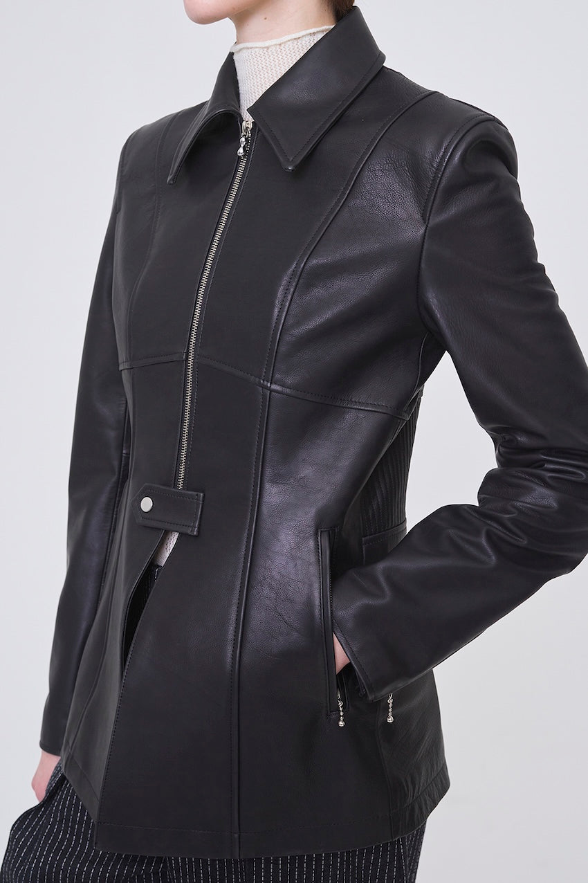 LEATHER ZIP JACKET - FETICO