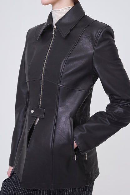 LEATHER ZIP JACKET - FETICO