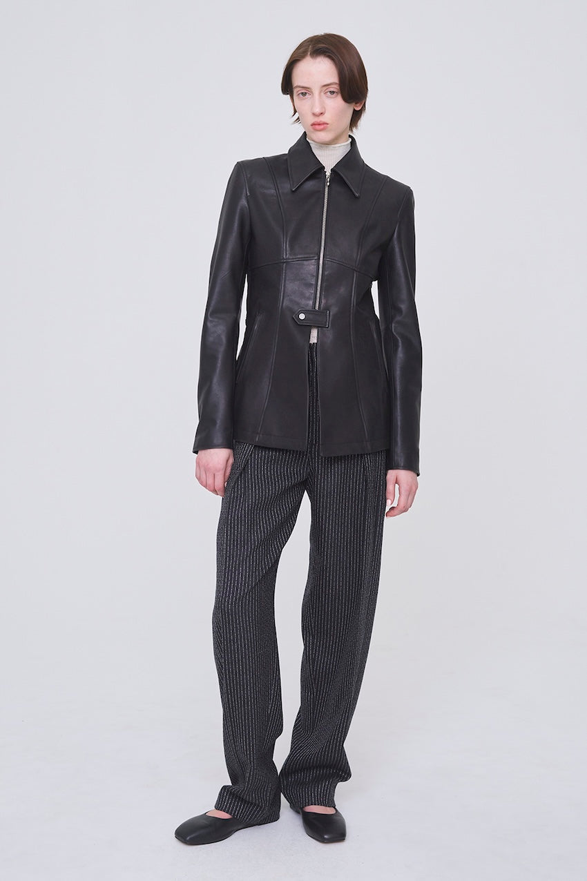 LEATHER ZIP JACKET - FETICO