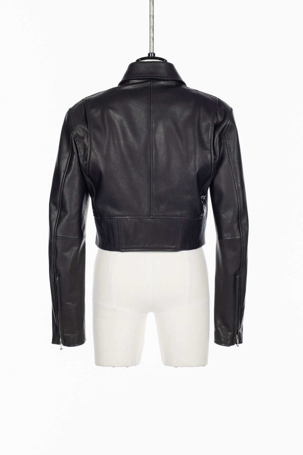 LEATHER SHORT ZIP JACKET - FETICO