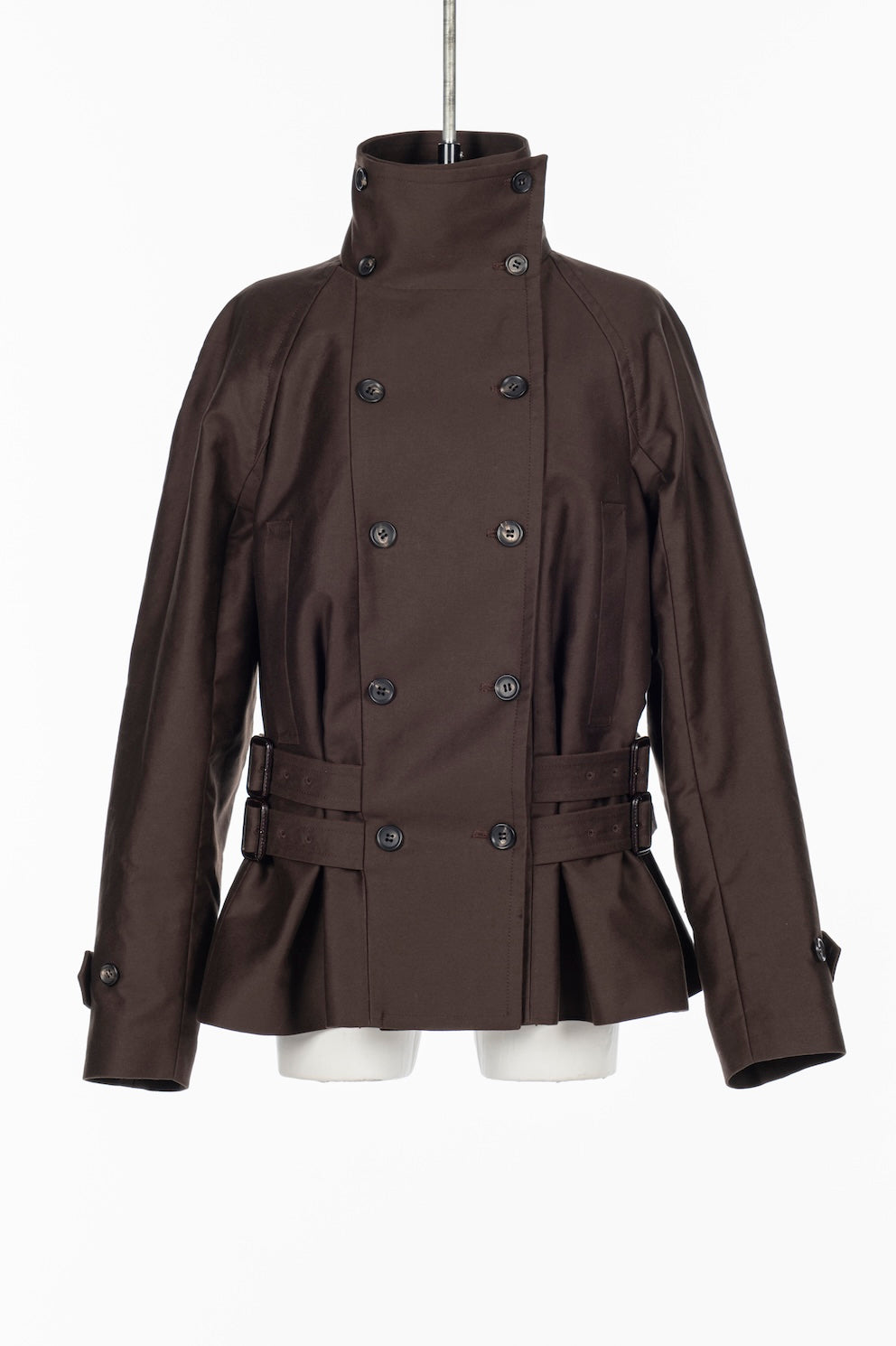 COTTON MOLESKIN SHORT TRENCH JACKET - FETICO