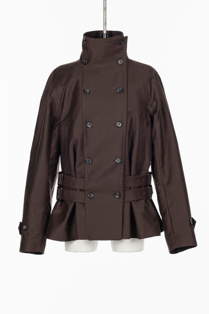COTTON MOLESKIN SHORT TRENCH JACKET - FETICO