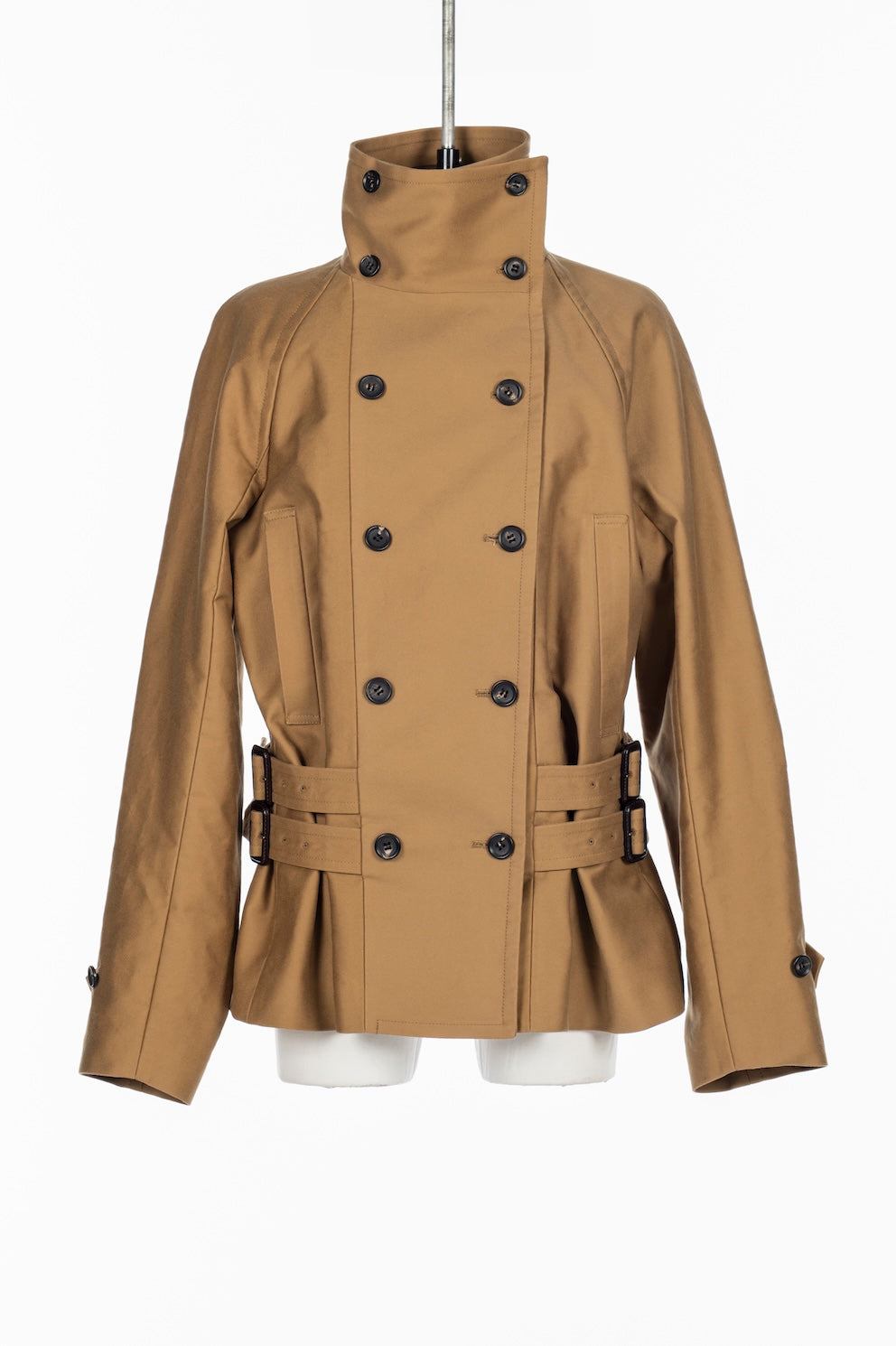 COTTON MOLESKIN SHORT TRENCH JACKET - FETICO