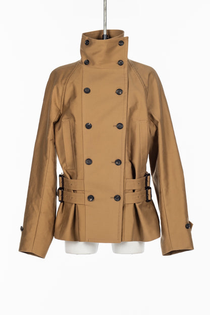 COTTON MOLESKIN SHORT TRENCH JACKET - FETICO