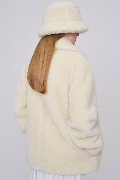 WOOL BOA WIDE COLLAR COAT - FETICO