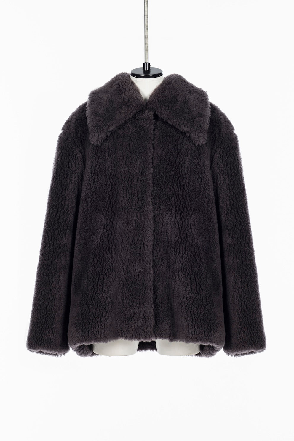 WOOL BOA WIDE COLLAR COAT - FETICO