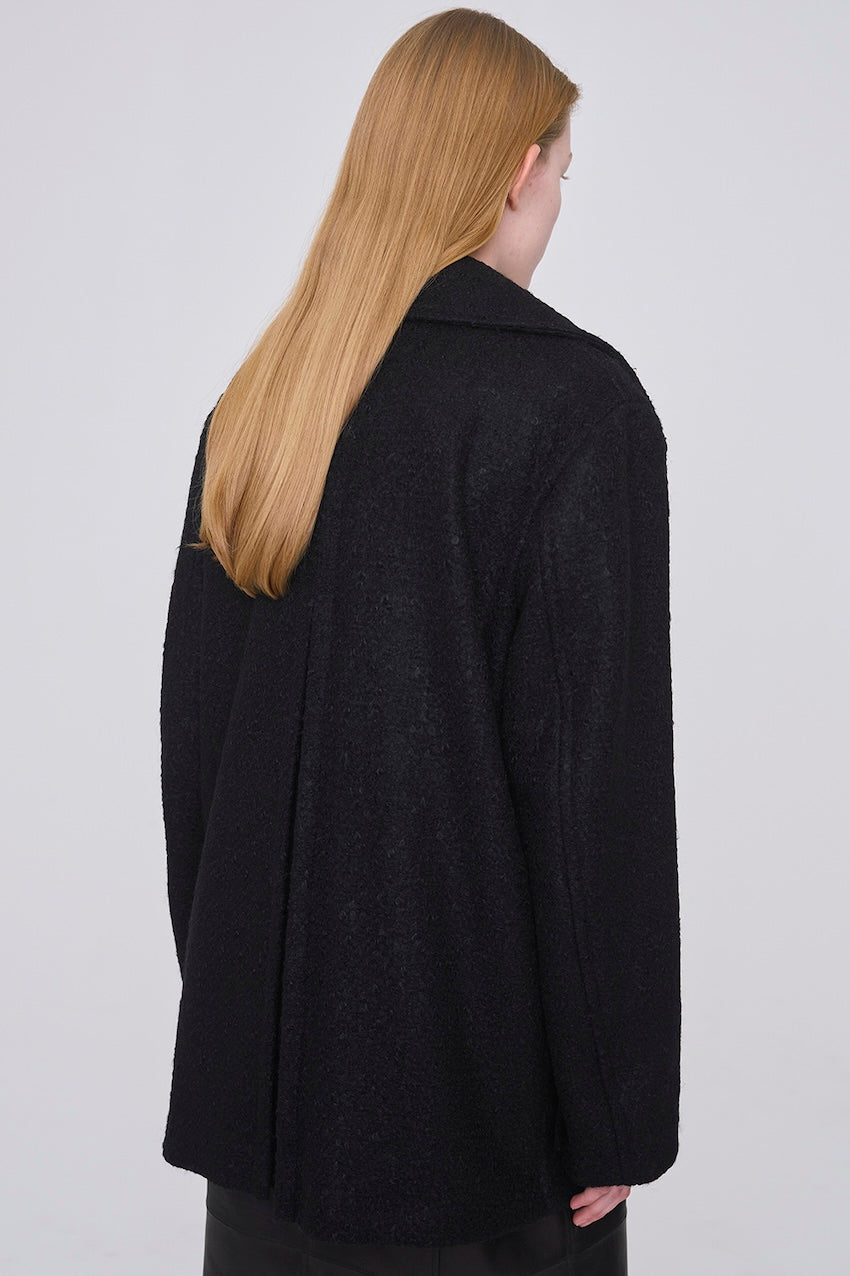 WOOL MOHAIR PEACOAT - FETICO