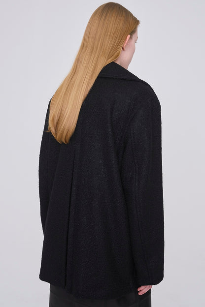 WOOL MOHAIR PEACOAT - FETICO
