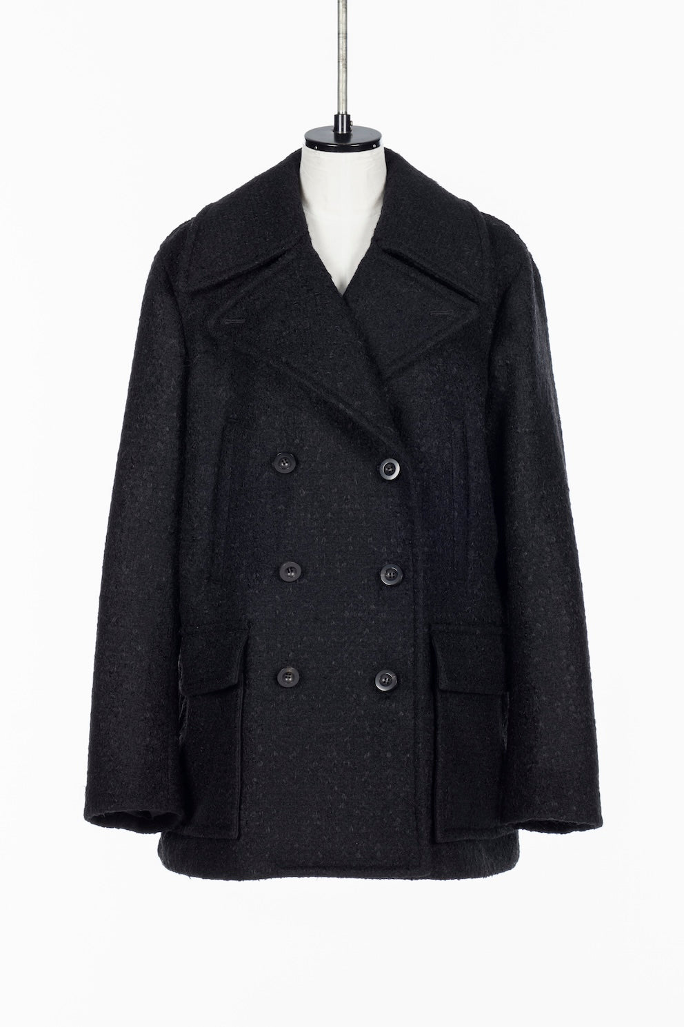 WOOL MOHAIR PEACOAT - FETICO