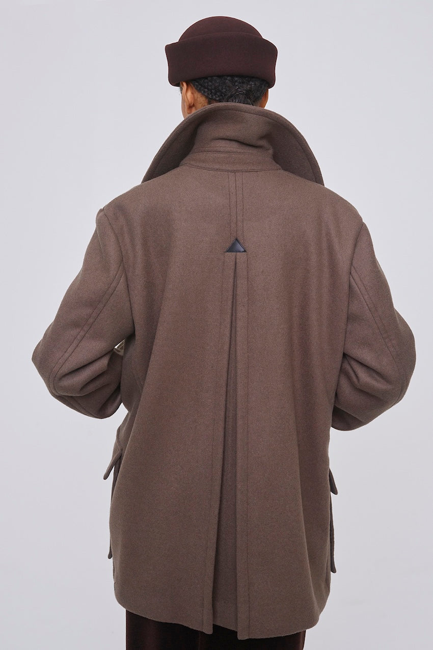 WOOL MELTON PEACOAT - FETICO