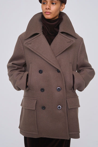 WOOL MELTON PEACOAT - FETICO