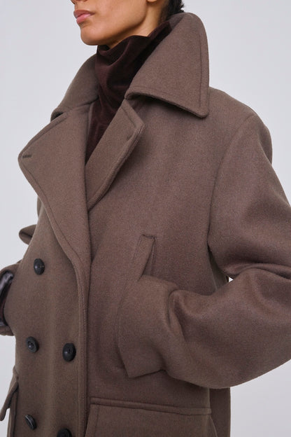 WOOL MELTON PEACOAT - FETICO