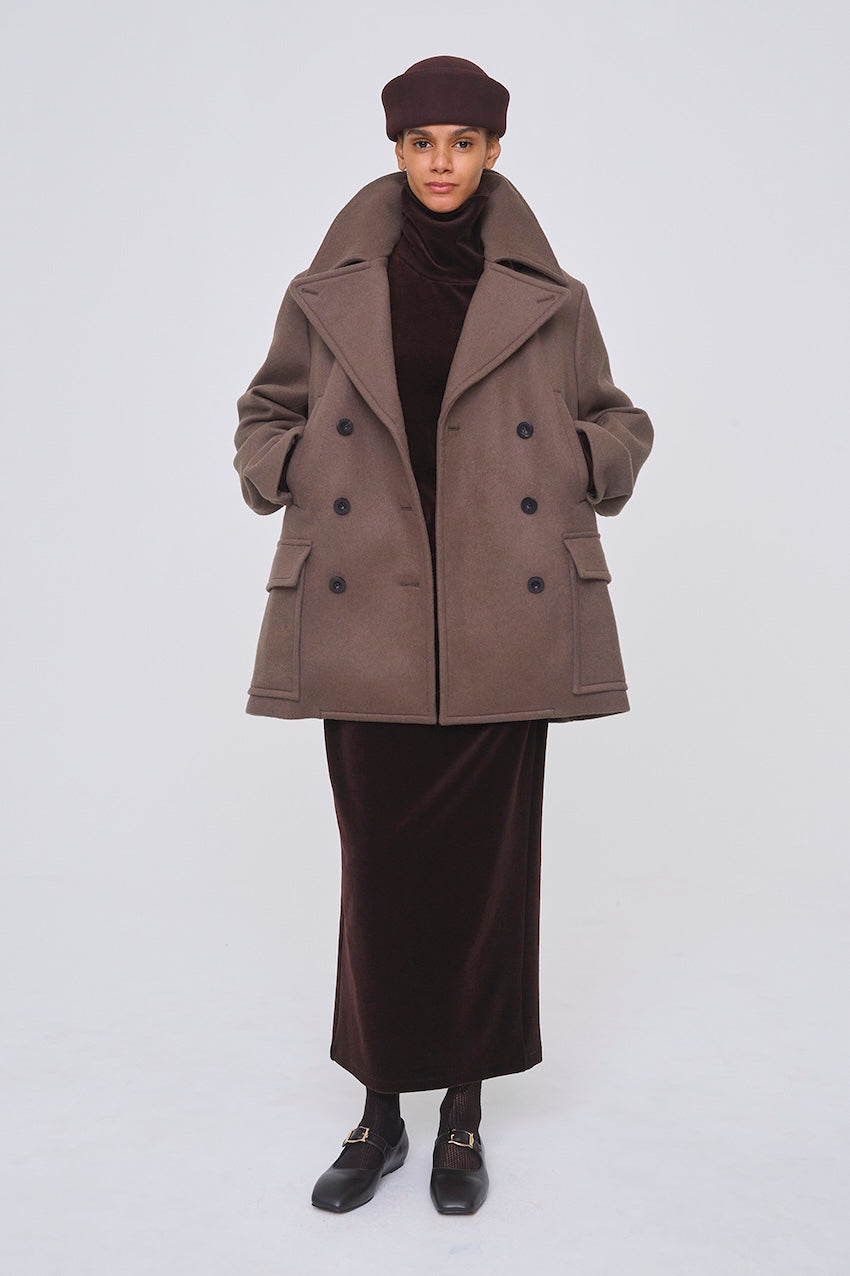 WOOL MELTON PEACOAT - FETICO