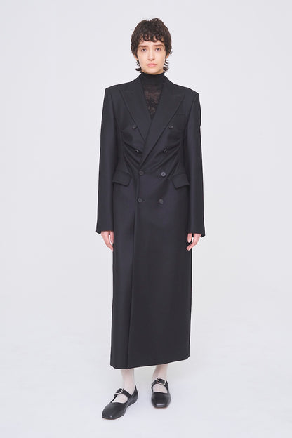 FLANNEL DOUBLE BREASTED COAT - FETICO