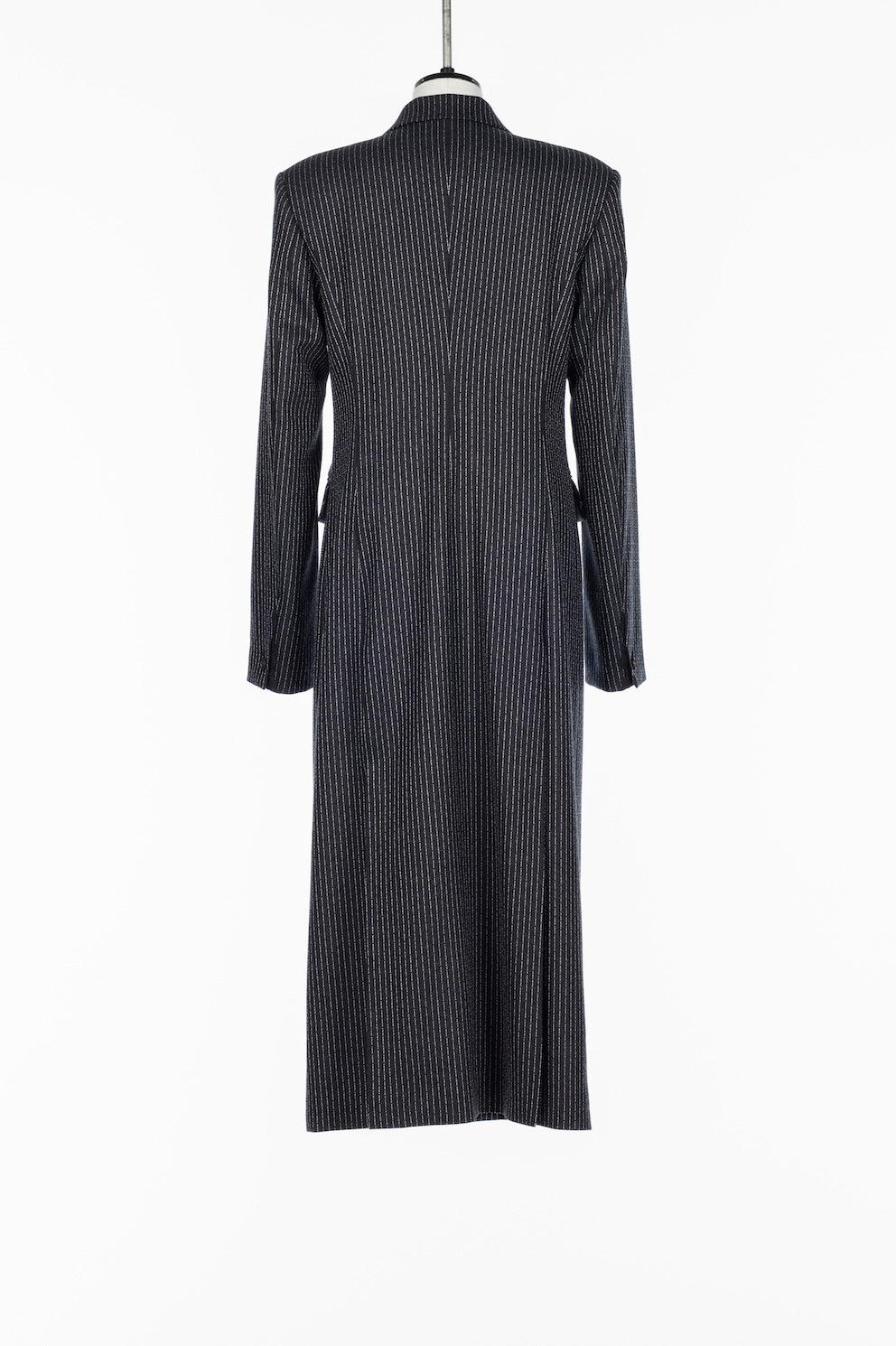 WOOL PINSTRIPE DOUBLE BREASTED COAT - FETICO