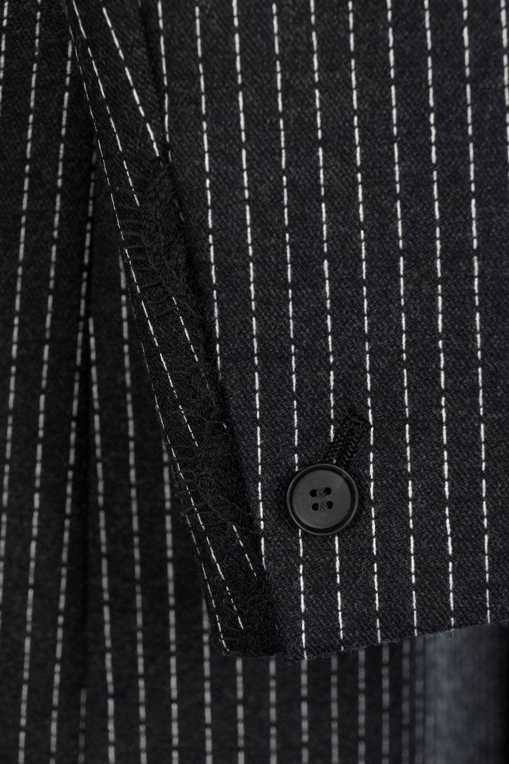 WOOL PINSTRIPE DOUBLE BREASTED COAT - FETICO