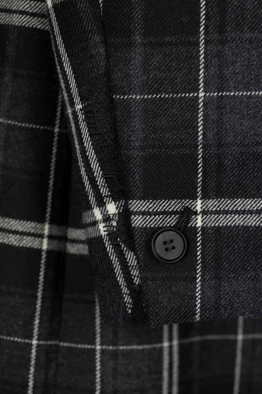 WOOL CHECK DOUBLE BREASTED COAT - FETICO