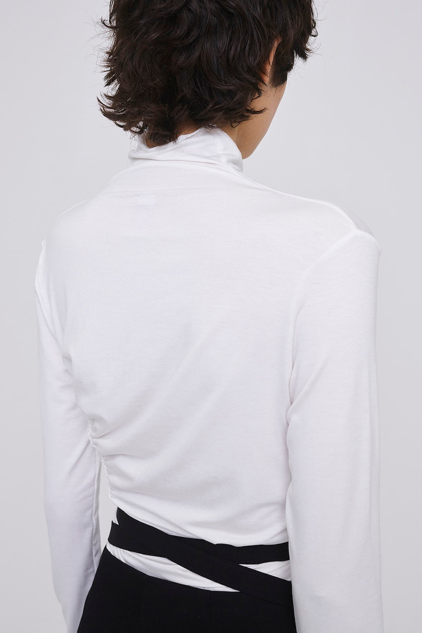 JERSEY ASYMMETRIC DRAPED TOP – FETICO Official Online Shop