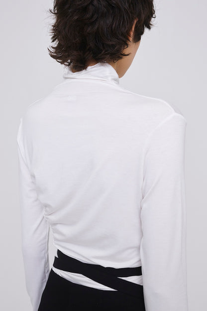 JERSEY ASYMMETRIC DRAPED TOP - FETICO