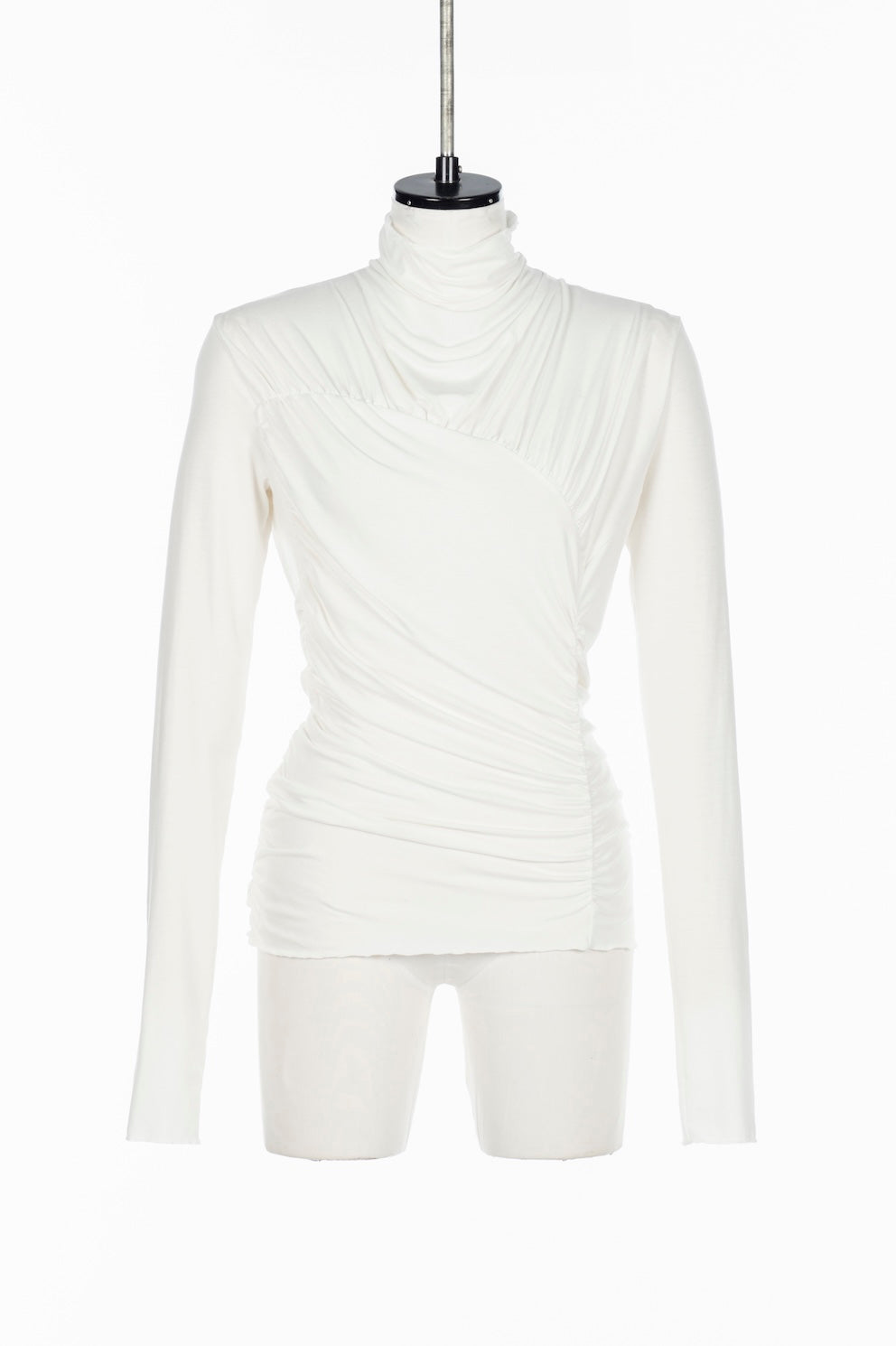 JERSEY ASYMMETRIC DRAPED TOP - FETICO