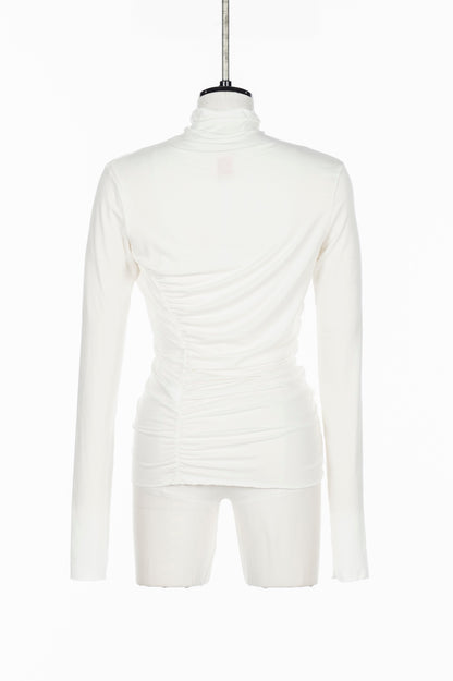 JERSEY ASYMMETRIC DRAPED TOP - FETICO