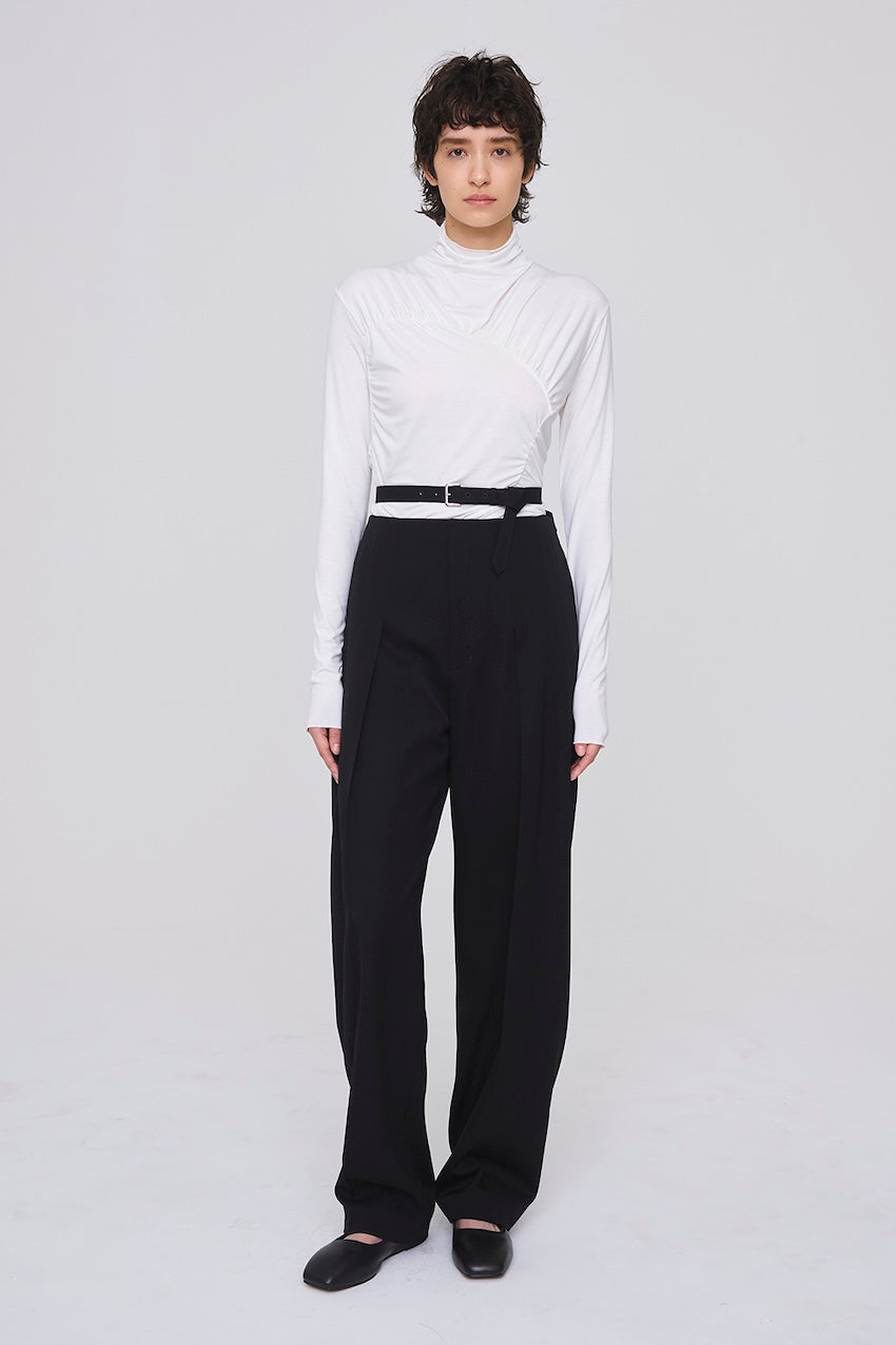 JERSEY ASYMMETRIC DRAPED TOP – FETICO Official Online Shop