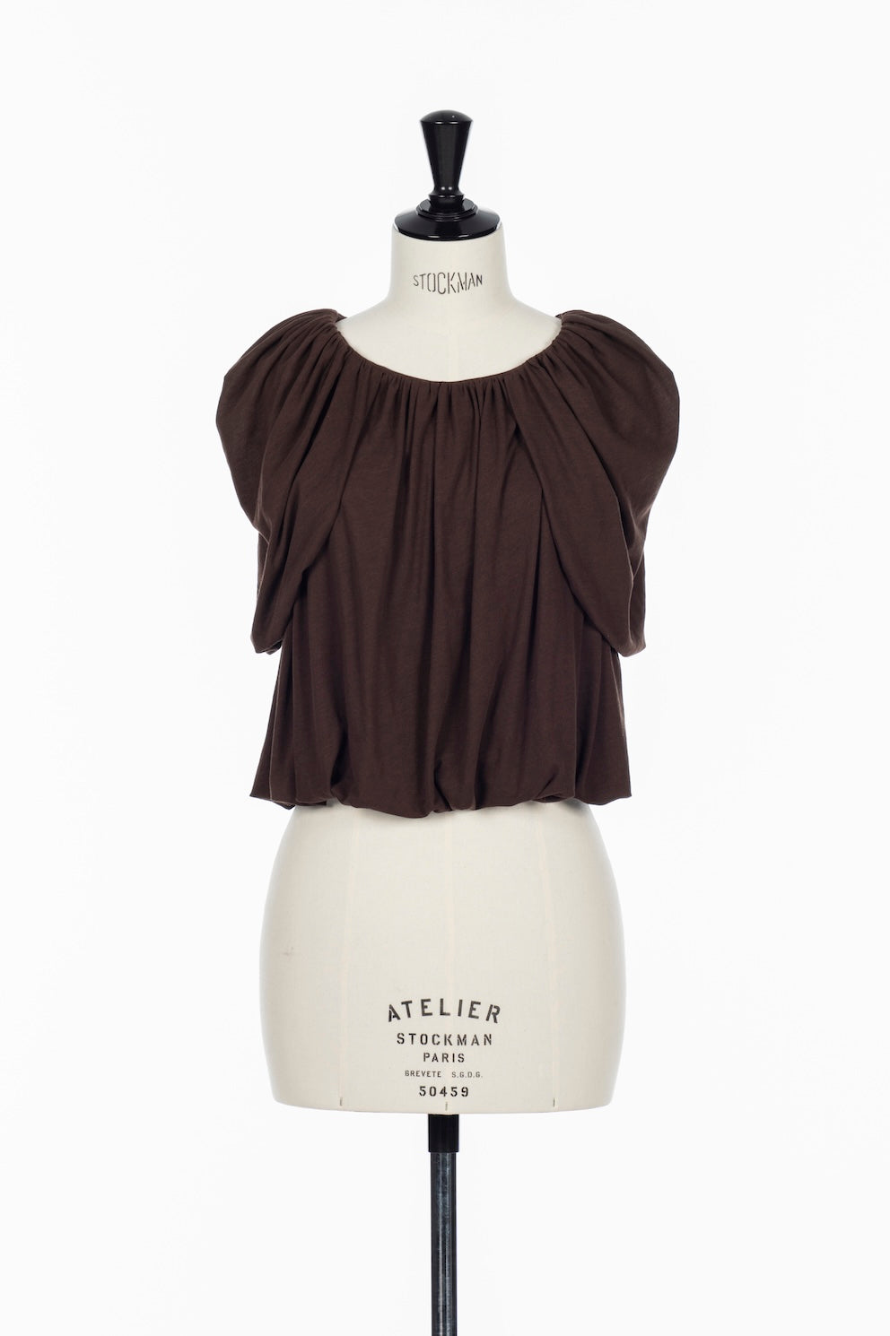 SHEER JERSEY DRAPED CAPE TOP - FETICO