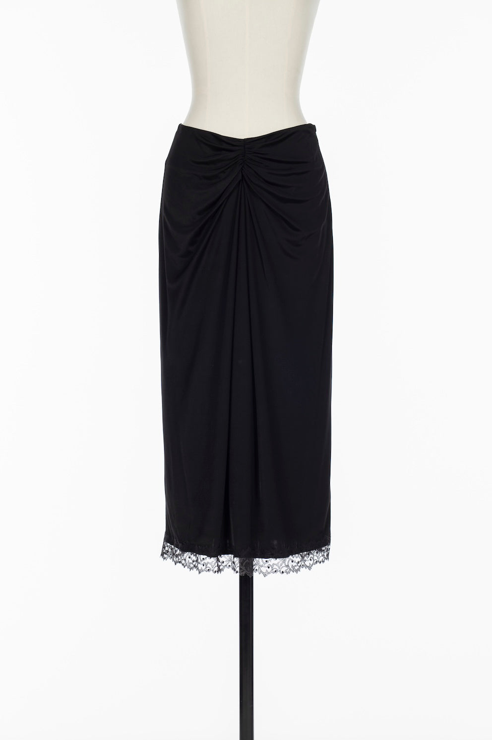 SATIN JERSEY DRAPED SKIRT - FETICO