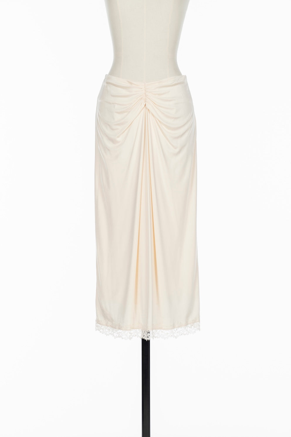SATIN JERSEY DRAPED SKIRT - FETICO