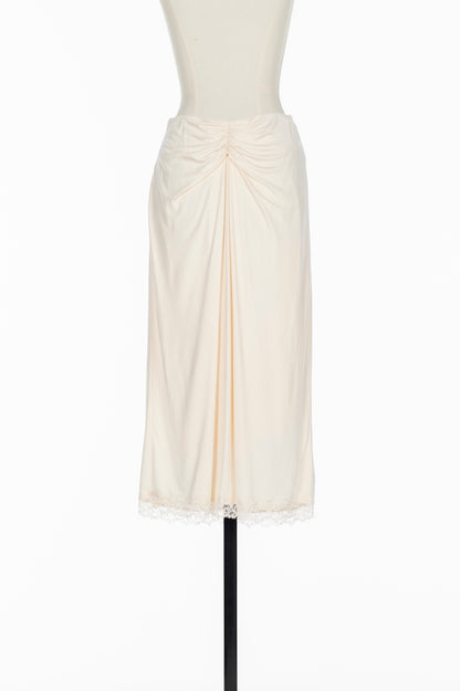 SATIN JERSEY DRAPED SKIRT - FETICO