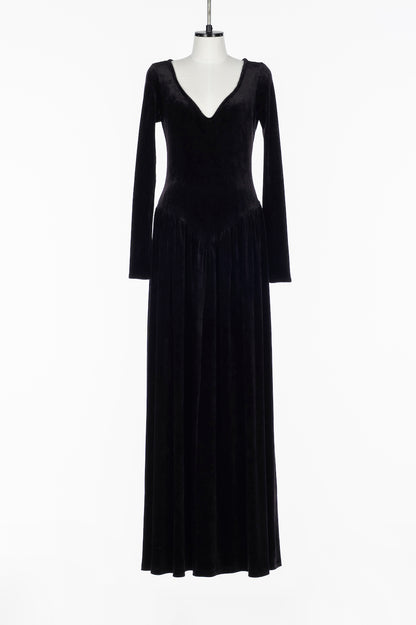 VELOUR SWEETHEART MAXI DRESS - FETICO