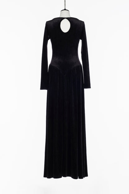 VELOUR SWEETHEART MAXI DRESS - FETICO