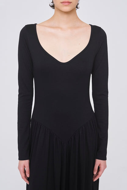 JERSEY SWEETHEART MAXI DRESS - FETICO