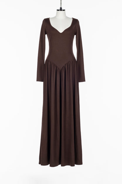 JERSEY SWEETHEART MAXI DRESS - FETICO