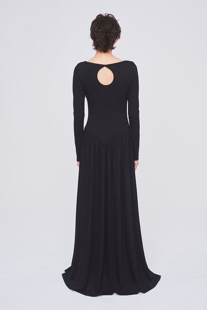 JERSEY SWEETHEART MAXI DRESS - FETICO