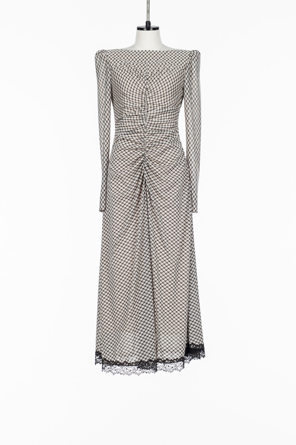 JERSEYCHECK GATHERED DRESS - FETICO