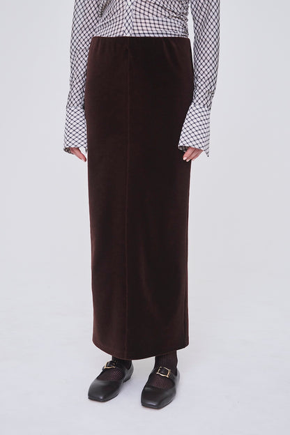 WOOL VELOUR PENCIL SKIRT - FETICO