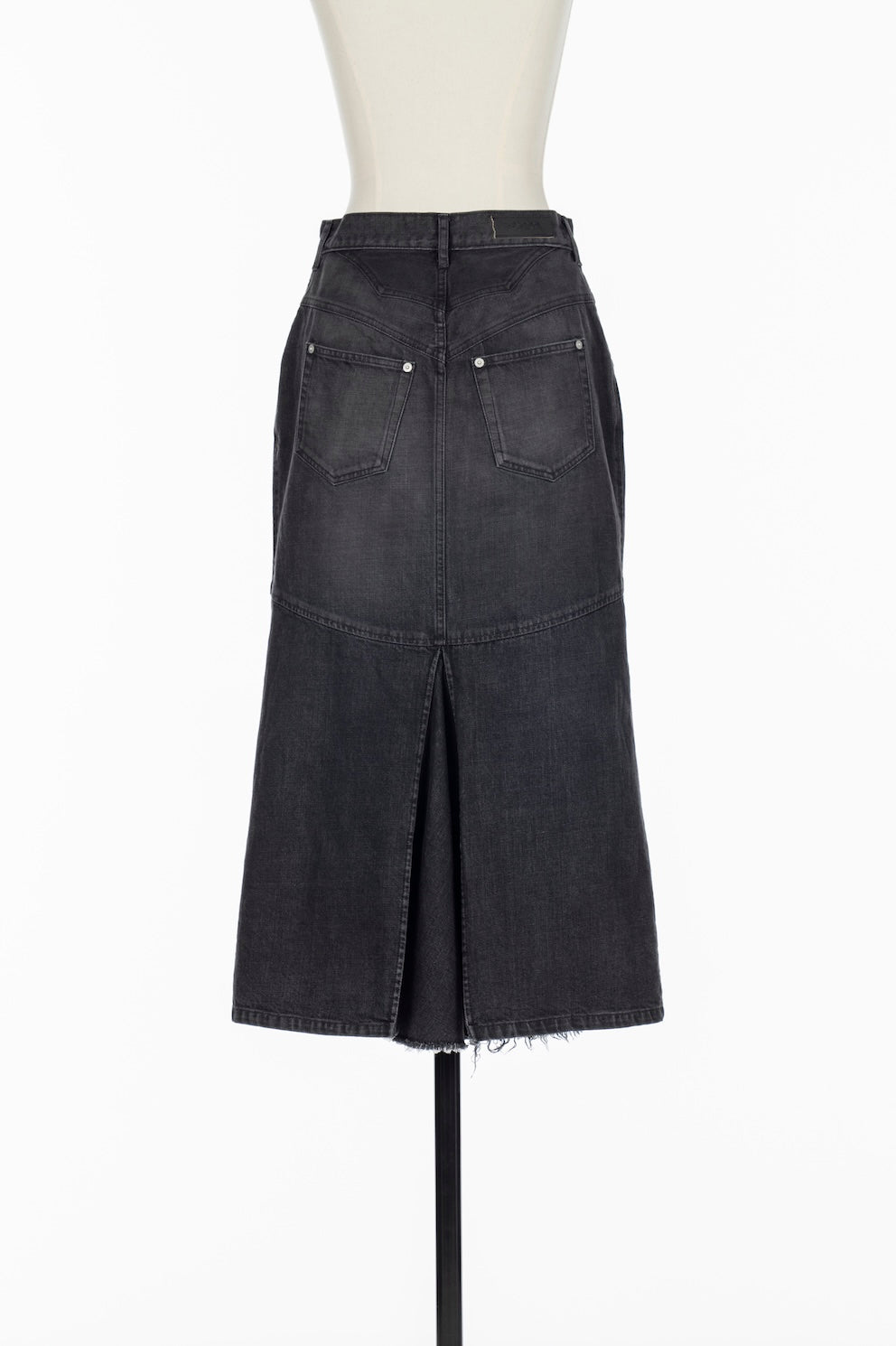 ORGANIC COTTON DENIM BACK FLARE SKIRT - FETICO