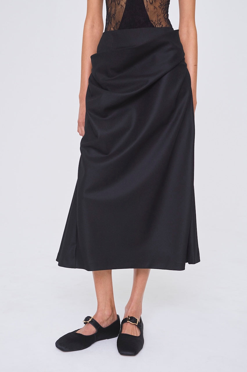 FRAMED BUCKLE LEATHER FLATS - FETICO