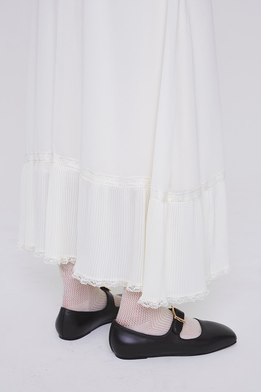 SHEER GEORGETTE PLEATED SKIRT - FETICO
