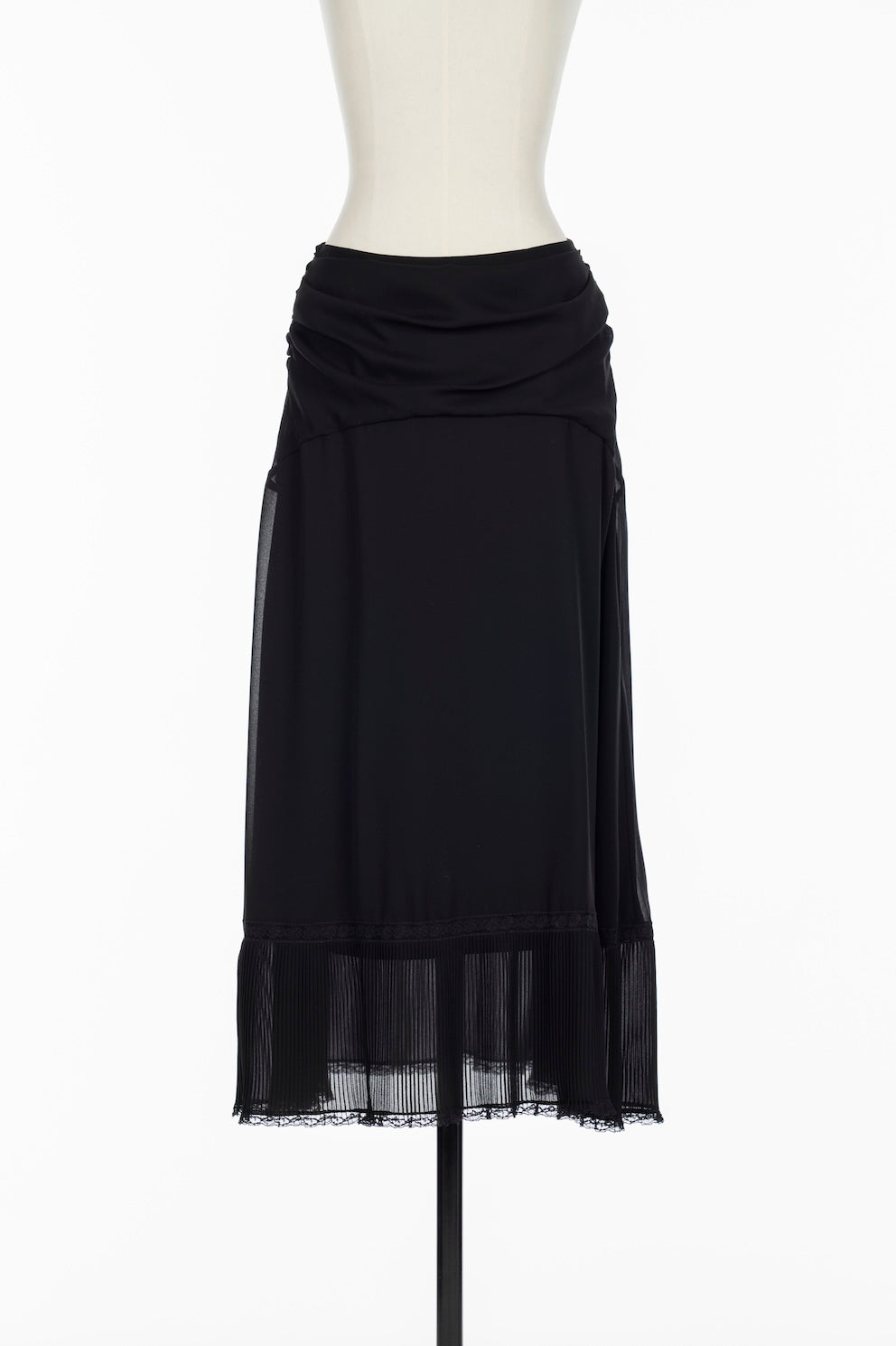 SHEER GEORGETTE PLEATED SKIRT - FETICO